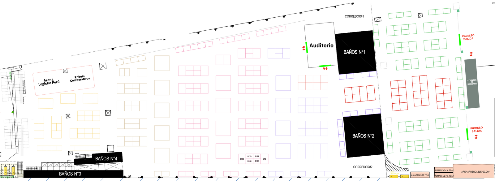 Plano de stands de Expo Energética 2027 en Expo Perú Industrial